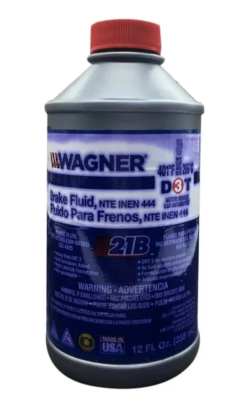 Ligas de Freno Liga de Freno Wagner DOT 3 de 12oz (Viene en cajas de 24 und)