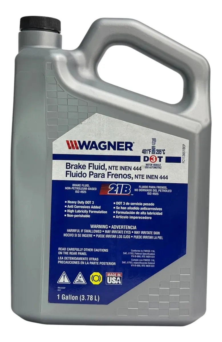 Ligas de Freno Liga de Freno Wagner DOT 3 de 3 galones (Viene en caja de 4 und)