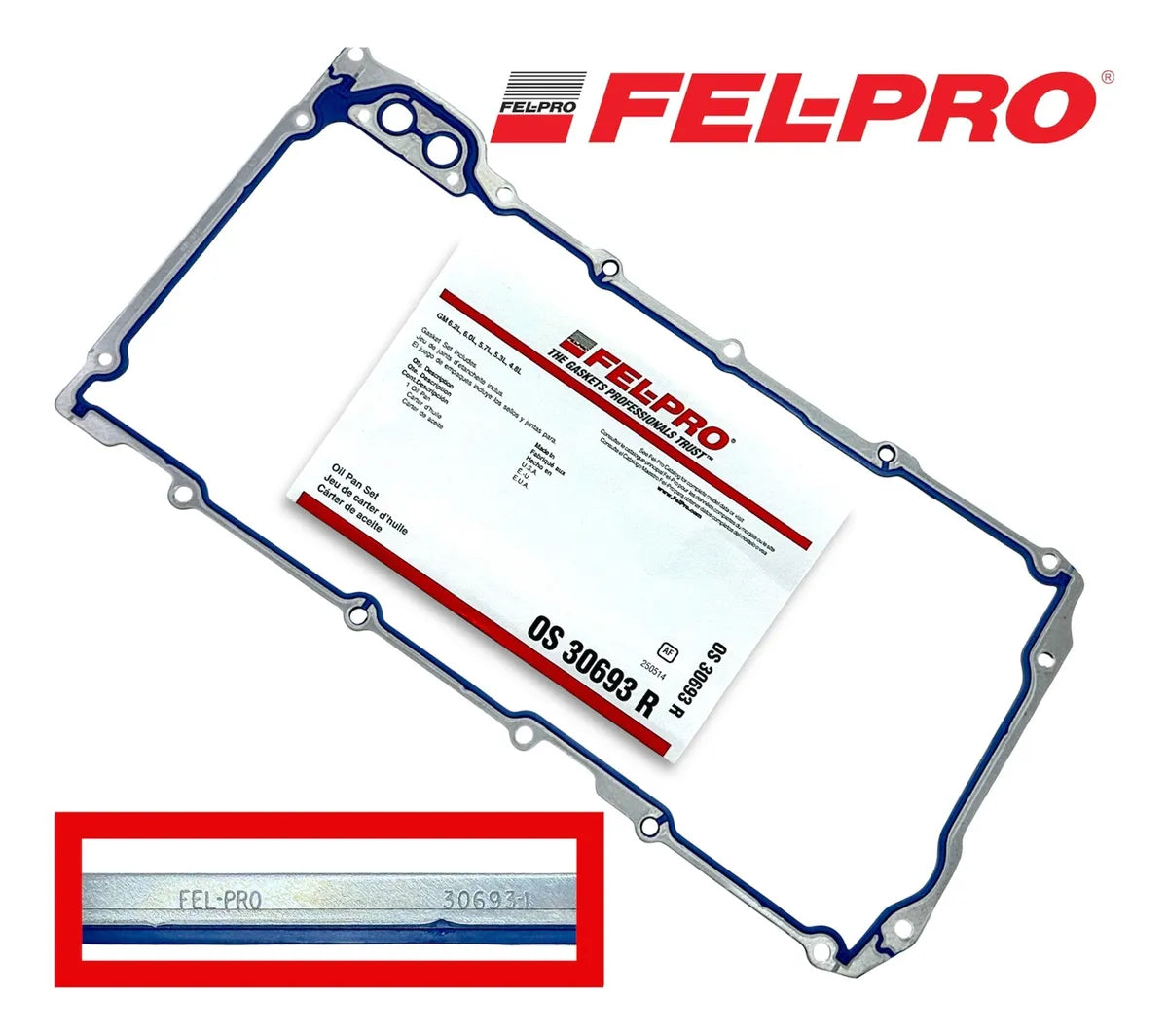 Empacadura del carter Fel-pro Para Avalanche, Tahoe, Silverado, Trail Blazer (unidad)