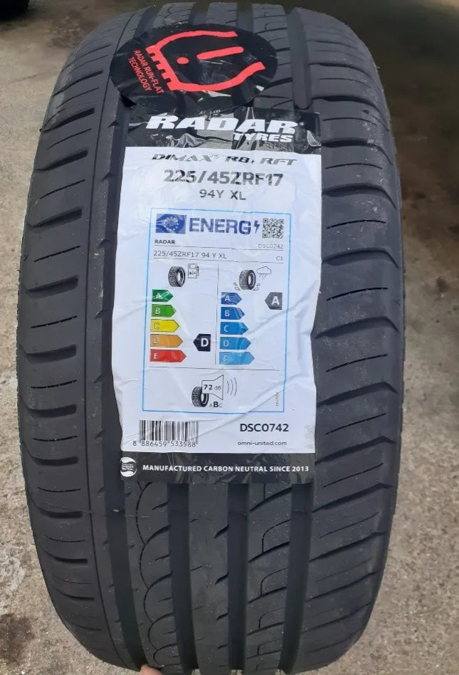 Caucho 225/45R17 Radar 94Y Xl Dmax Sport