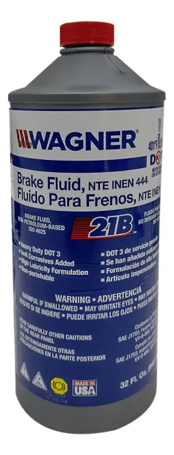 Ligas de Freno Liga de Freno Wagner DOT 3 de 32oz (Viene en caja de 12 und)