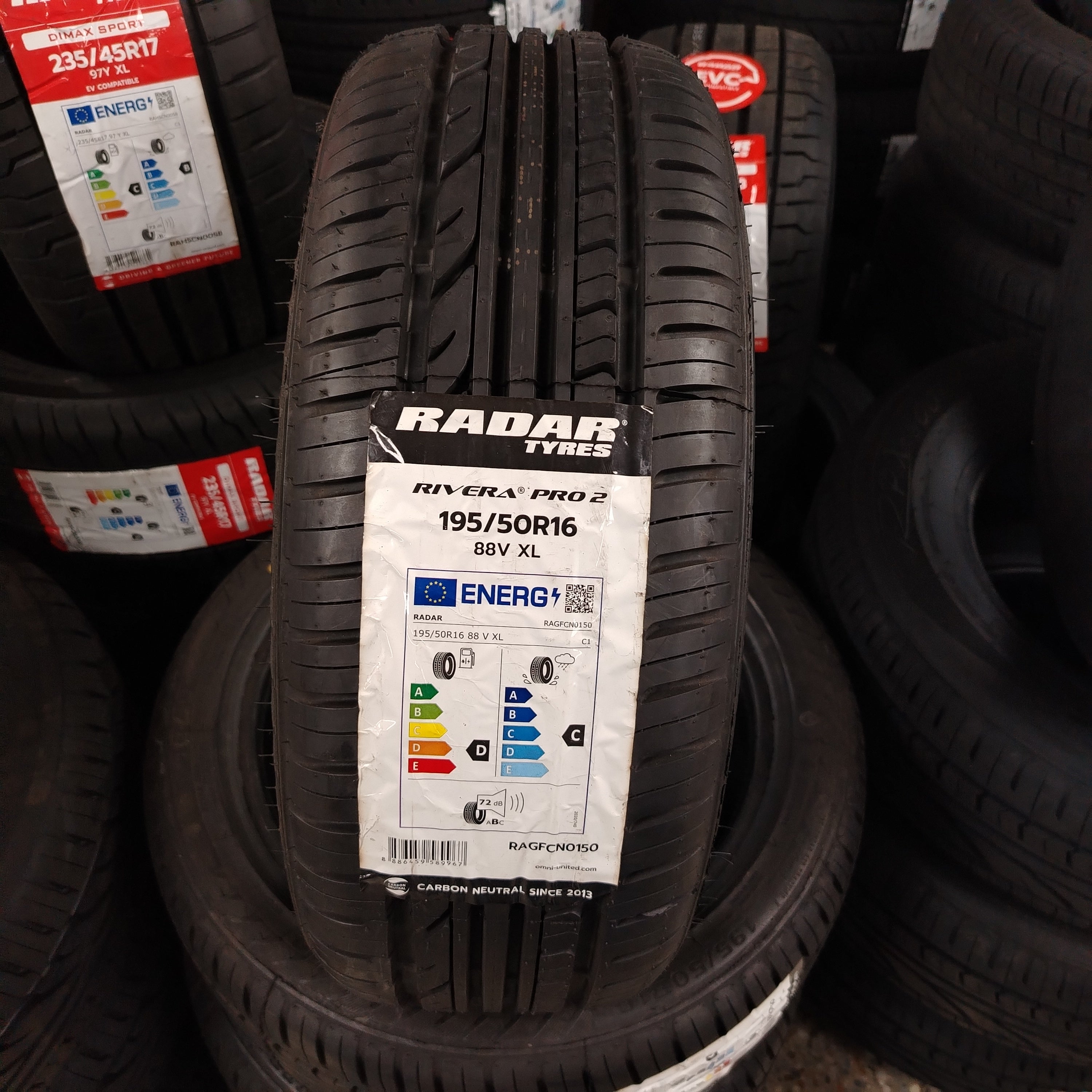 Caucho 195/50R16 Radar Rivera Pro2 88V Xl